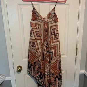 Aztec Flowy Long Tank Top